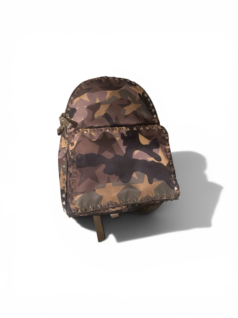 VALENTINO GARAVANI
Rockstud Army Green Graphic Camo Nylon Backpack